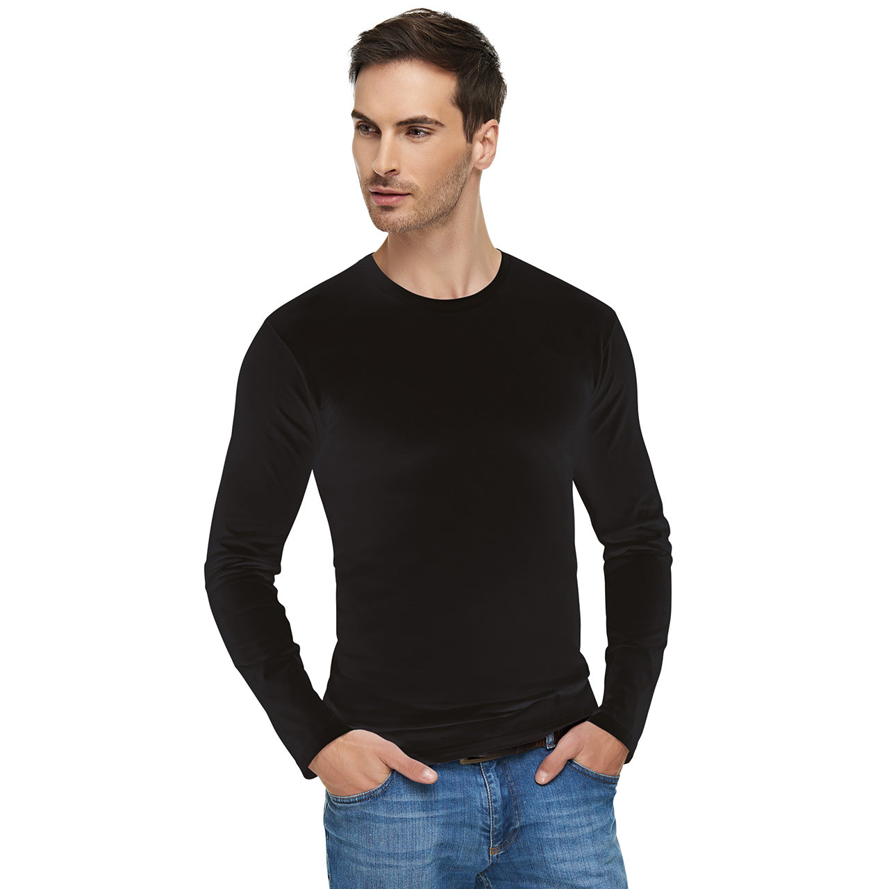 Elit Elastane Crew Neck Long Sleeve